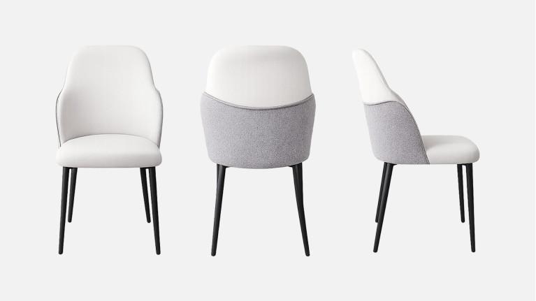 Chaise de salle à manger en tissu BUMP