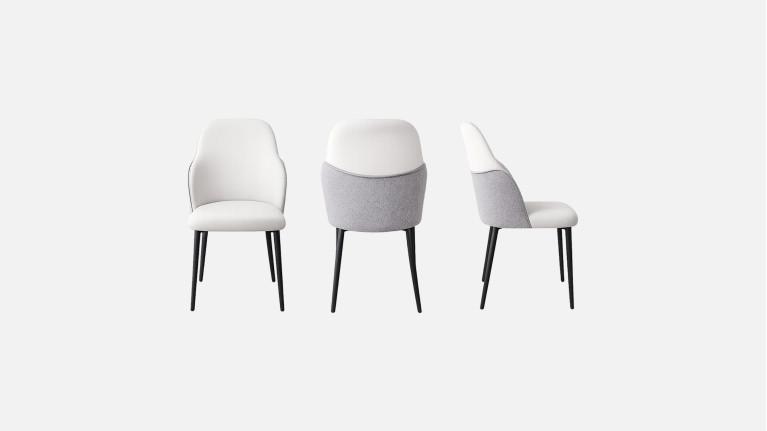 Chaise de salle à manger en tissu BUMP