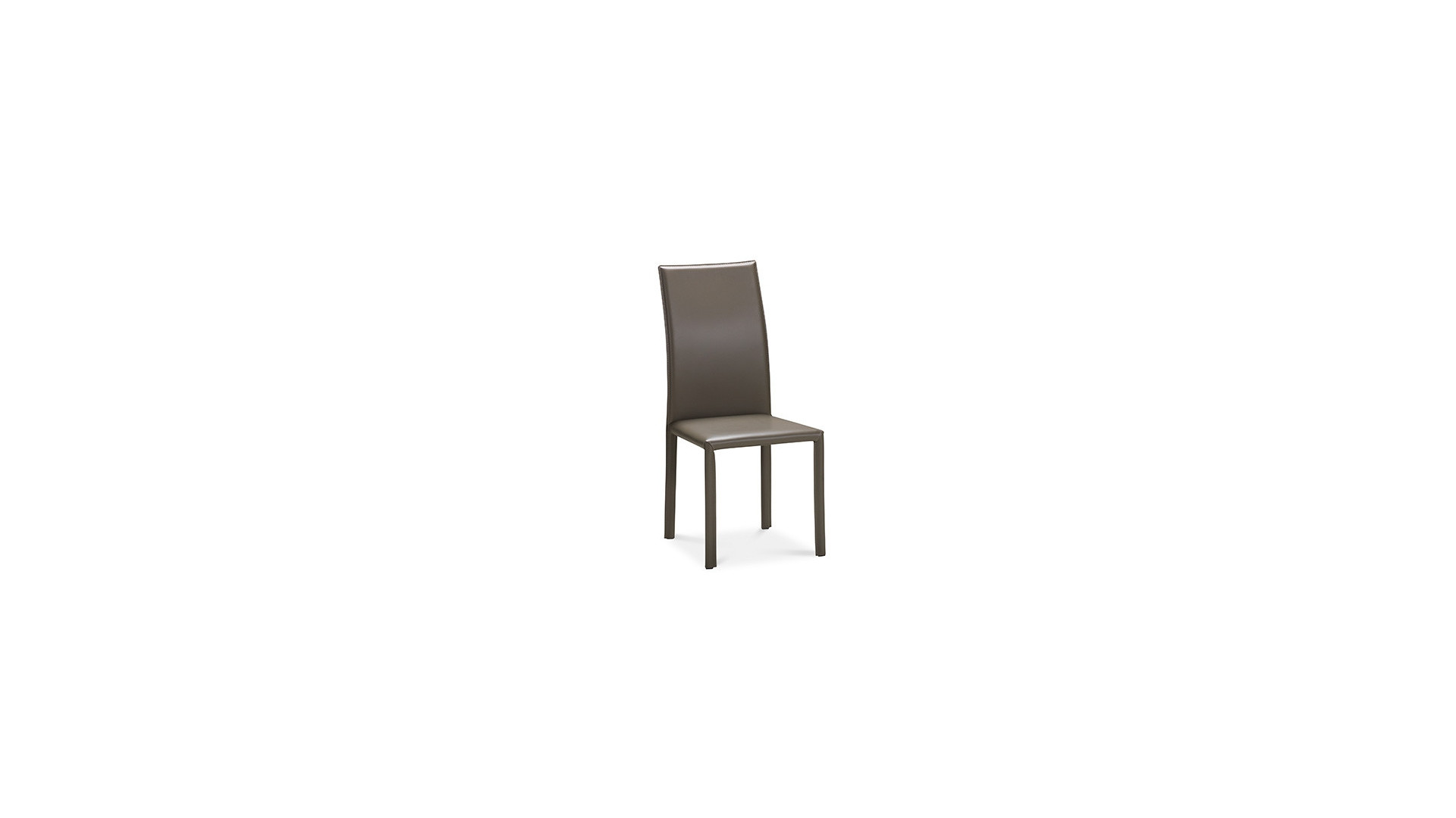 Chaise MAEVA - Jolie chaise en cuir au coloris personnalisable. Un modèle classique toujours efficace pour une déco soignée.