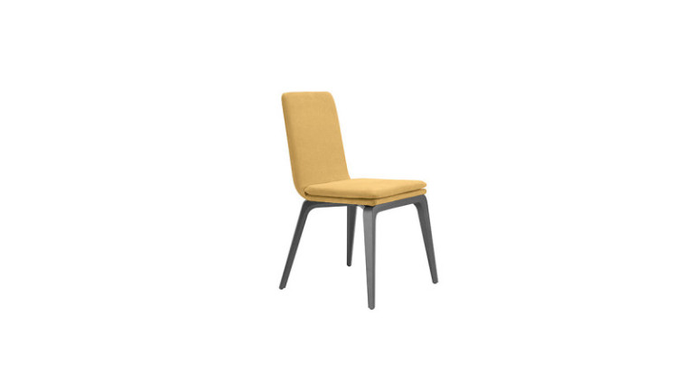 Chaise en tissu SOFIA - Différentes matières, coloris de piétement disponibles pour cette chaise au style unique !