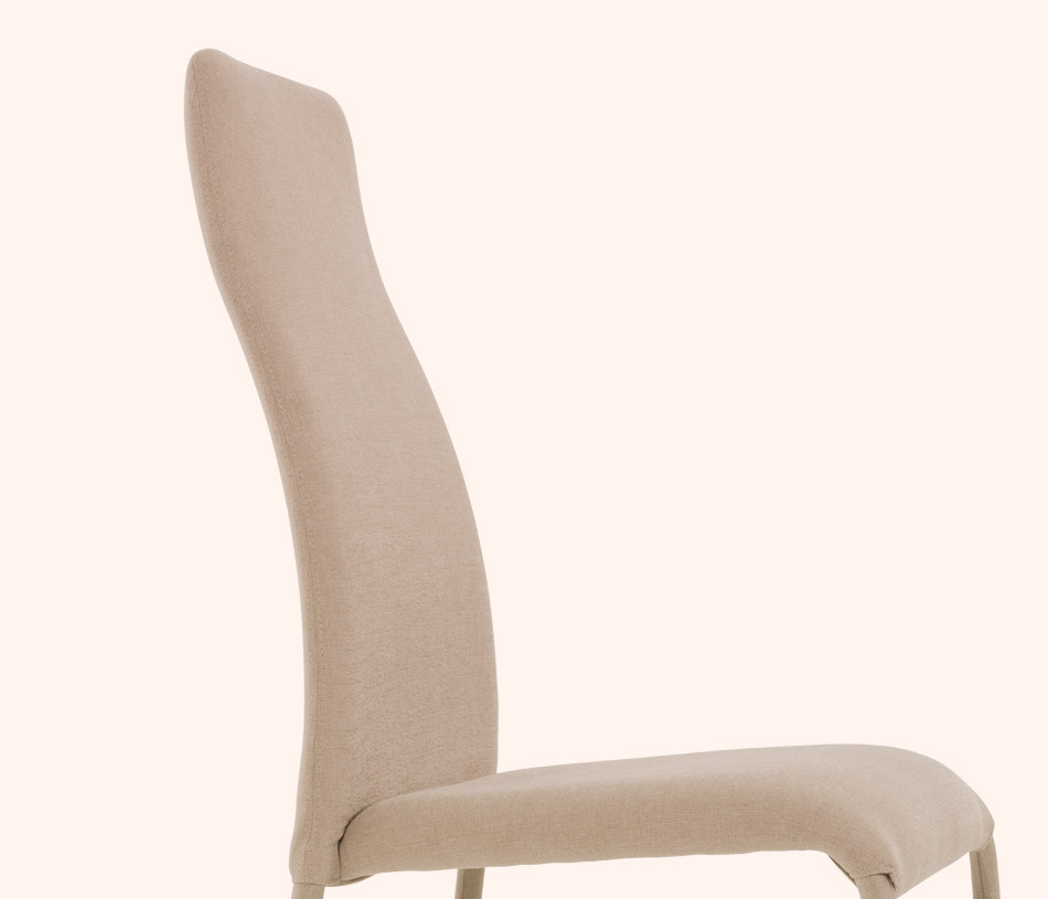 Chaise SVEVA - Entièrement tapissée et réalisable dans plus de 100 coloris de cuirs, tissus et microfibre