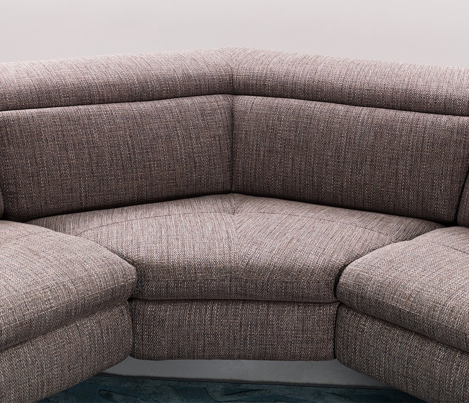 Zoom canapé d'angle MONZA angle ouvert