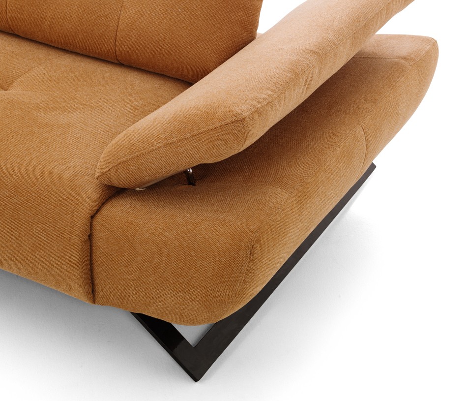 Canapé d'angle relaxation électrique LEVEL - accoudoirs relevables