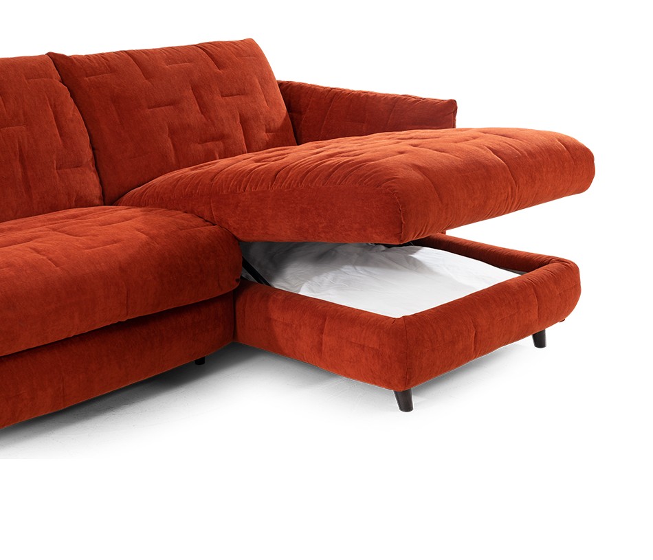 Canapé d'angle convertible ELYSEE au confort moelleux et 100% configurable