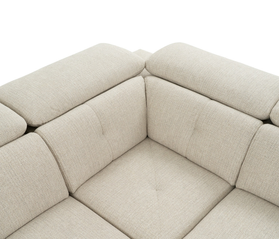 Canapé d'angle relax intemporel beige BOSCO