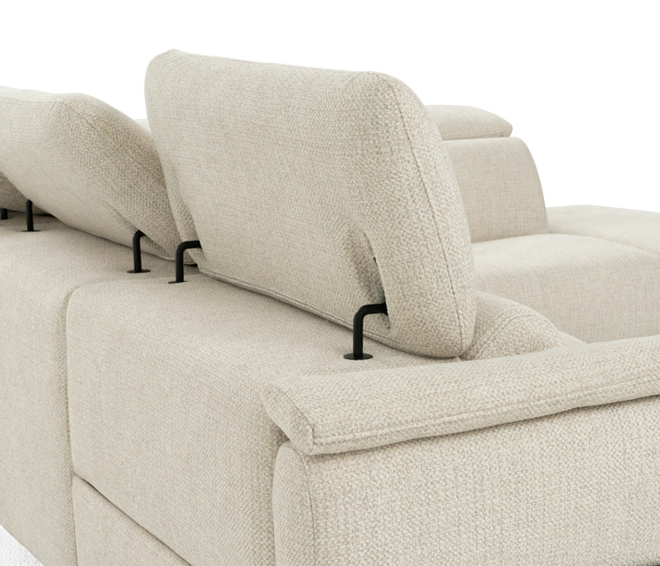 Canapé d'angle relax avec têtière ajustable BOSCO