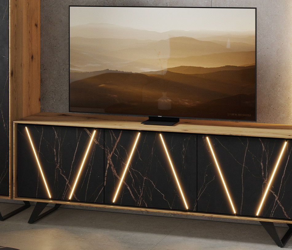 meuble tv en céramique avec led RAFAEL