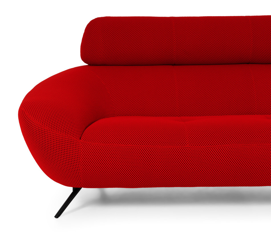 Canapé droit en tissu 3D rouge SHADE