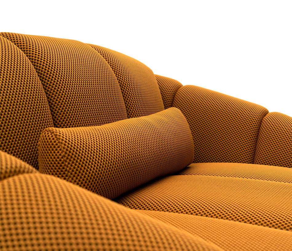 Canapé d'angle convertible TEDDY avec coussins cale-reins