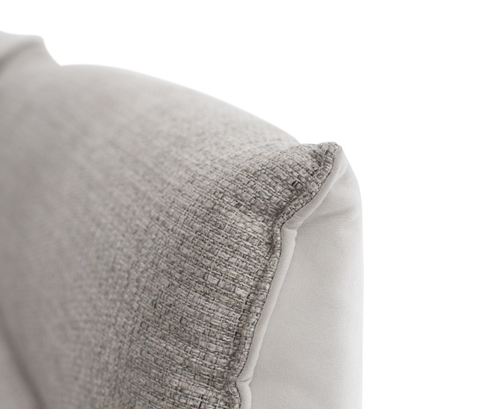 Canapé relaxation manuelle 3 places tissu gris ZEUS