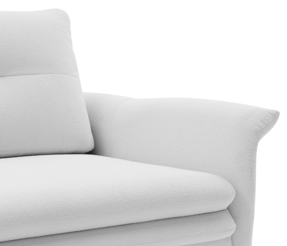 Canapé 3 places tissu blanc RABAT EVO