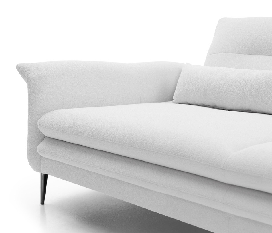 Canapé 3 places tissu blanc RABAT EVO