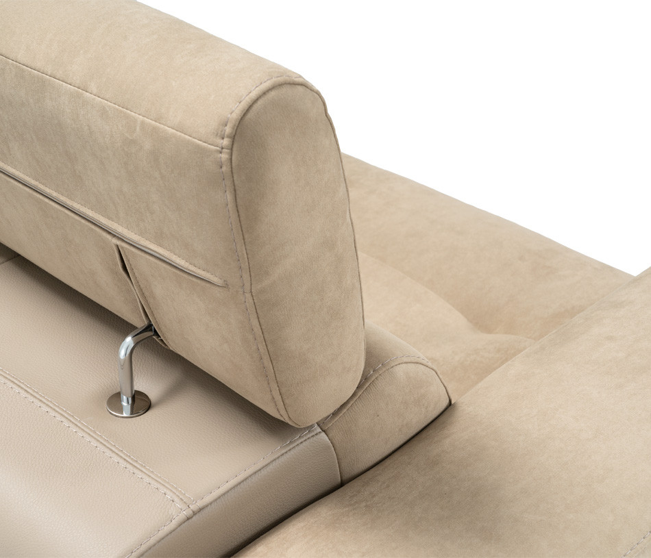 Canapé 3 places relaxation électrique CAPRI bi matières