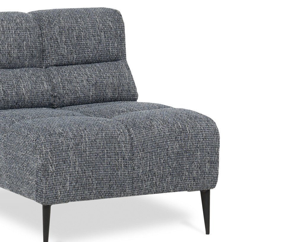 Fauteuil tissu gris 3D LIAM