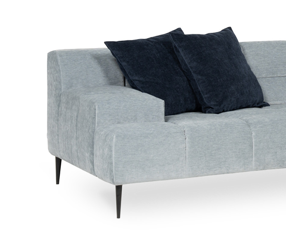 Canapé d'angle tissu gris foncé LIAM