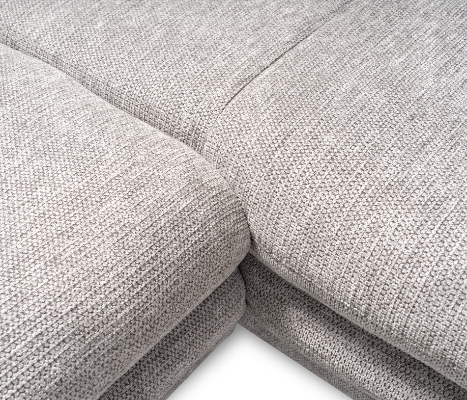 Canapé d'angle maxi tissu gris RABAT EVO