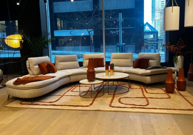 Grand canapé d'angle XXL à essayer dans votre magasin de canapés à Montreal - Mobilier de France Canada